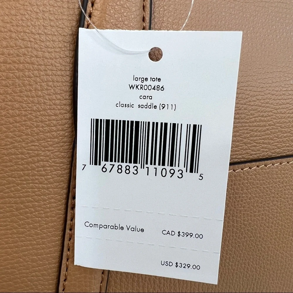 Kate Spade Large Classic Saddle Brown Cara Tote - Picture 9 of 10